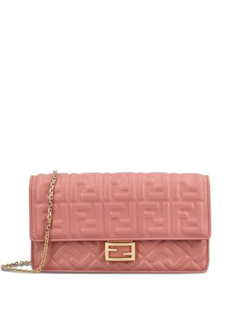Fendi Wallet On Chain Uette In Nappa Leather With Ff Motif Accessories