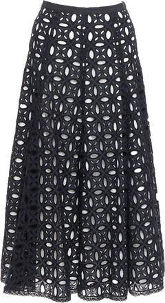 Andrew Gn black white embroidered skirt