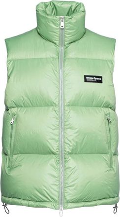 White:Space Waistcoats, male, Green, M, Padded Vest Wind Water Resistant Jacket