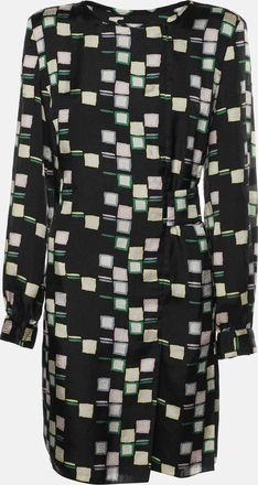 Emporio Armani Black Printed Crepe Mini Dress