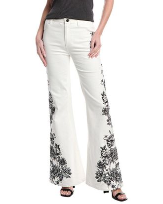 Alice & Olivia Alice + Olivia High-Rise Wide Leg Flare Pant
