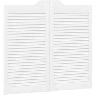 vidaXL Puertas Batientes Dise&ntilde;o De Lamas 1 Par Blanco 90x100 Cm Vidaxl