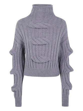 MRZ 3D Braid High Neck Sweater