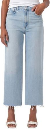 A Gold E Ren Raw Hem High Waist Ankle Wide Leg Jeans in Beam at Nordstrom Rack, Size 31