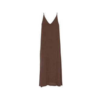 Nude Midi Dresses, female, Brown, Size: 2XS V Neck Dress