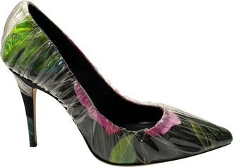 Jimmy Choo London Pre-owned Womens x Off-white Anne 100 Pumps in Multicolor Fabric - Floral - Size EU 40