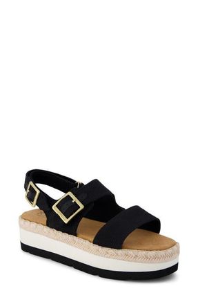 Toms Giana Flatform Sandal in Black at Nordstrom, Size 8.5