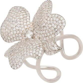 Latelita London Flower Cocktail Ring Silver
