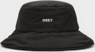 Obey Mens Logo Bucket Hat Black White - Size: O/S