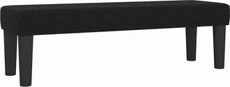 vidaXL Banco De Tela Negro 100x30x30 Cm Vidaxl