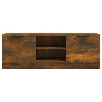 Berkfield Home TV Cabinet Smoked Oak 102x35x36.5 cm Engineered Wood in Brown