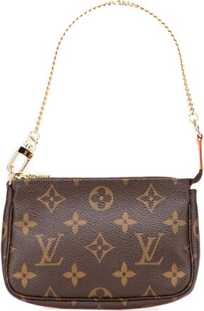 Louis Vuitton Borsa a mano Mini Pochette Accessoires con monogramma 2007 - Marrone