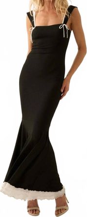 Promesa Rayna Ribbed Knit Maxi Dress In Black