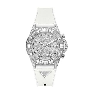 Guess Dames Multifunctioneel Horloge 40e Verjaardag Speciale Editie Wit Zilver Gw 0814L2 - Dames - Horloges - Wit - ONE Size - Accessoires