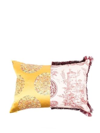 Seletti multi print cushion - unisex - Polyester/Cotton - One Size - Yellow