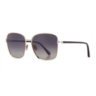 Tom Ford FT1029 28D Shiny Rose Gold/Smoke Polarized Gradient