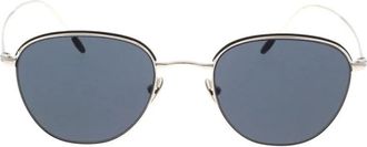 Giorgio Armani Vierkante Metalen Zonnebril Gedurfd Model - unisex - Zonnebrillen - Grijs - 51 MM - Accessoires