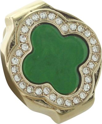 Olivia Welles Clover Ring in Gold /Green /Clear at Nordstrom Rack