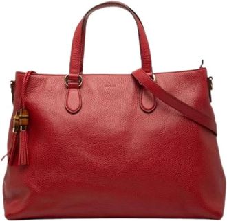 Gucci Pre-owned Satchel - Dames - Vintage Handtas - Rood - ONE Size - Leer - Vintage