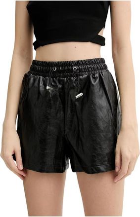 Silvian Heach Vrenin Shorts - Dames - Bermuda - Zwart - S - Leer - Korte Broeken
