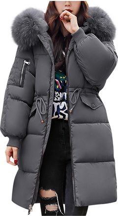 Generic Winter Jackets for Women Quilted Down Long-Lenght Puffer Coats 2025 Lightweight Waterproof Comfortable Solid Color Plus Size Slim Warm Outwear