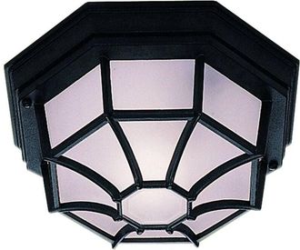 Searchlight Outdoor - 1 Luz Plaf&oacute;n Empotrado Para Exterior Aluminio Fundido Negro Ip54, E27 - Searchlight