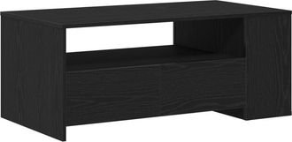 vidaXL Mesa de Café with Drawer Roble negro 102 x 55 x 43.5 cm Vidaxl