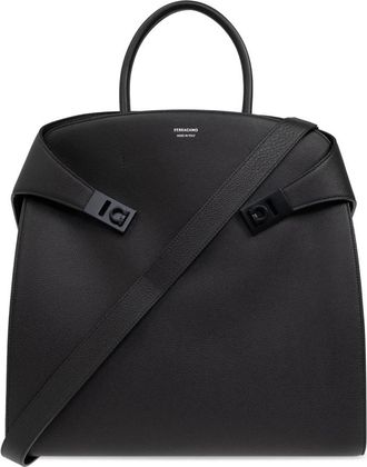 Ferragamo Hug Shopper Bag - Heren - Shoppers - Zwart - ONE Size - Leer - Tassen