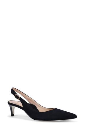 Ron White Marika Slingback Pointed Toe Pump in Onyx at Nordstrom, Size 10-10.5Us