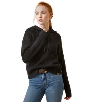 Ariat Womens Los Altos Sweater Long Sleeve in Black, Size X-Small, by Ariat