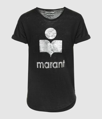 Isabel Marant Tee-shirt Koldi Lin Noir Argenté