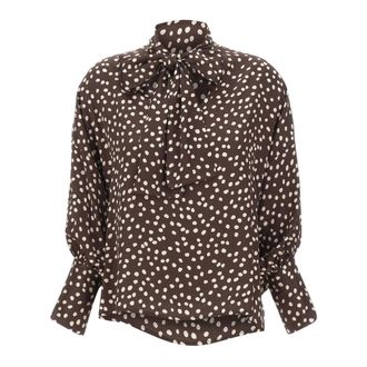 Kaos Kaos - Kaos Hemden Bruin - Dames - Blouses & Shirts - Bruin - Maat: M Leer