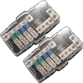 OEM Adecuado Para Dos Distribuidores De Cajas De Fusibles De Audio Para Autom&oacute;viles Multifunci&oacute;n Anl, Con Indicador Led Y Base De Calibre De Cable De 0/4
