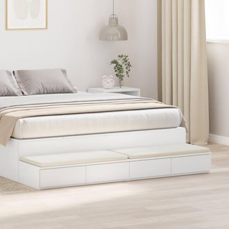 Berkfield Home Bed Drawers White 140x36, 5x16, 5 cm Engineered Wood