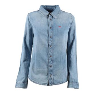 Diesel Denim Shirts, female, Blue, Size: XS De-Eazy Camicia