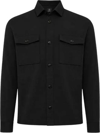Genti Overshirt Midtown Relaxed Fit - Heren - Jassen - Zwart - Maat: XL