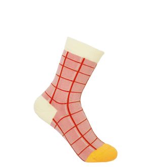 Peper Harow Grid Womens Socks - Pink