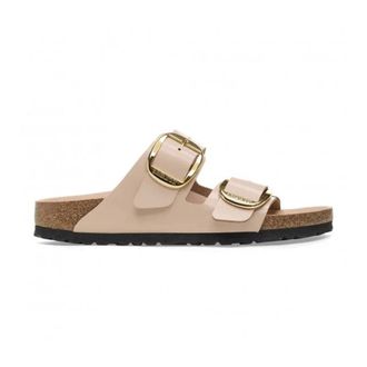 Birkenstock Sliders, female, Beige, Size: 10 US Arizona Big Buckle Narrow Fit