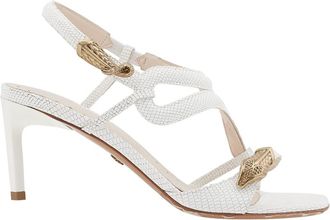 Roberto Cavalli Ladies White Mules Sandals, Brand Size 38 ( US Size 8 )
