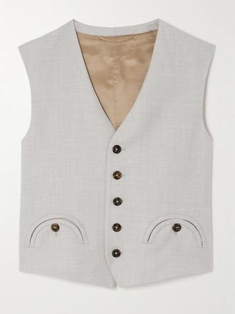 Blaz&eacute; Milano Gilet In Lana Feral - Grigio