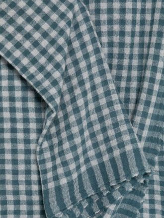 Apuntob Gingham Check Scarf - Teal