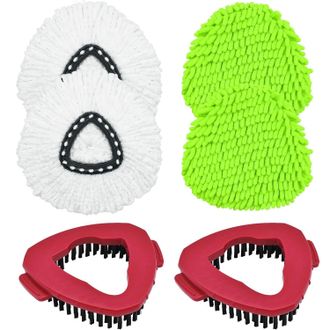 OEM Adecuado Para El Cabezal De Escoba De Cedro Vileda, Cabezal De Escoba Giratorio, Accesorios De Pa&ntilde;o De Limpieza Triangular, Un Total De 6 Piezas, Dos 