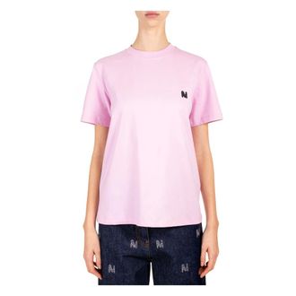 Msgm Pink Round Neck T-shirt