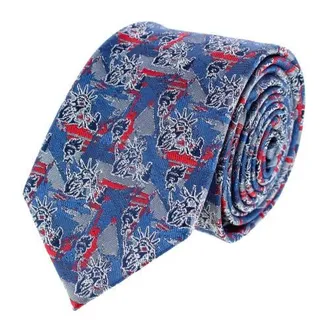 Trafalgar Store Freedoms Torch Patriotic Silk Novelty Necktie in Multiple at Nordstrom
