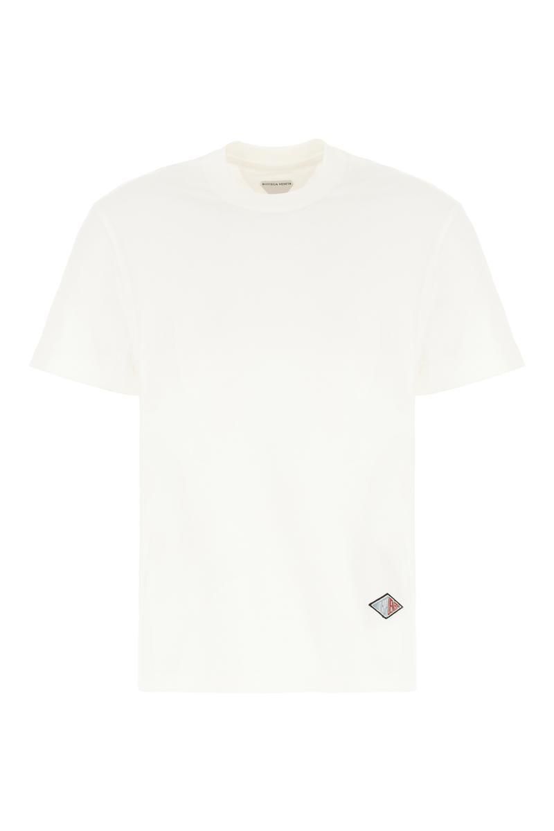 Tシャツ・カットソー *BOTTEGA VENETA* Cotton Crewneck Short Sleeve T-Shirt White Bottega Veneta: White Printed T-Shirts now up to −51