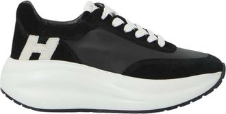 Hogan BlackWhite Color Block Active Sneakers
