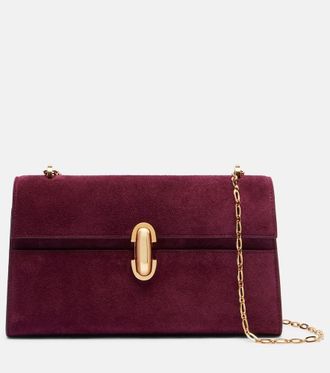 Savette Symmetry suede crossbody bag