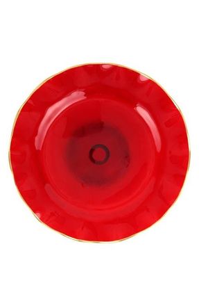 Vietri Holiday Glass Cake Stand in Red at Nordstrom