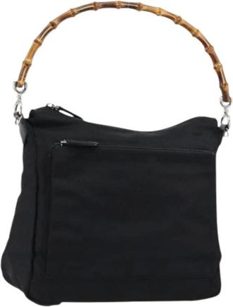 Gucci Pre-owned Shoulder Bags, female, Black, Size: ONE SIZE Pre-owned Nylon Shoulder Bag