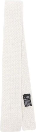 Eleventy Gebreide kasjmier stropdas - Wit